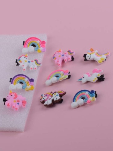 Hårnåle til børn Unicorn 10 stk