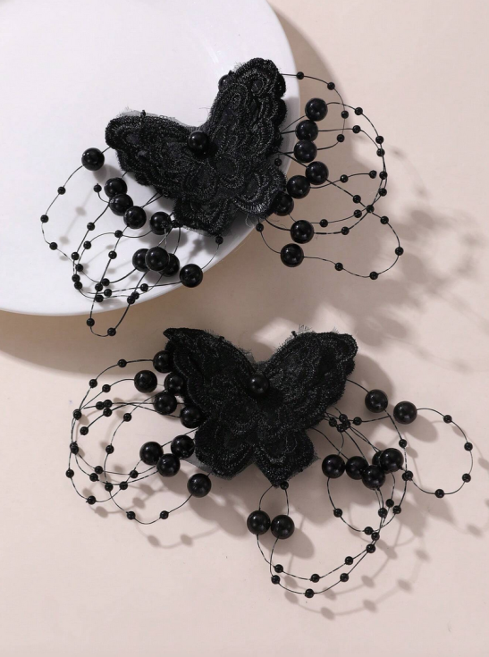 hårspænder til piger, elegante hårspænder, sommerfugle hårspænder, hårtilbehør til piger, lyserøde hårspænder, fest hårspænder, hårspænder til bryllup, dåb hårspænder