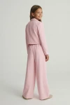 Elegant pige-festsæt Emi pink – jakkesæt med blazer og bukser yderligere visning 5, festtøj børn, ZOYA Fashion Danmark