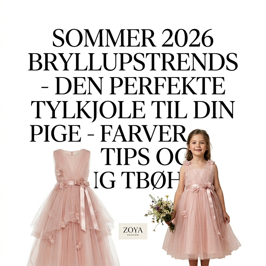 Tylkjoler til sommerbryllupper 2026 – sådan vælger du den perfekte kjole til din pige